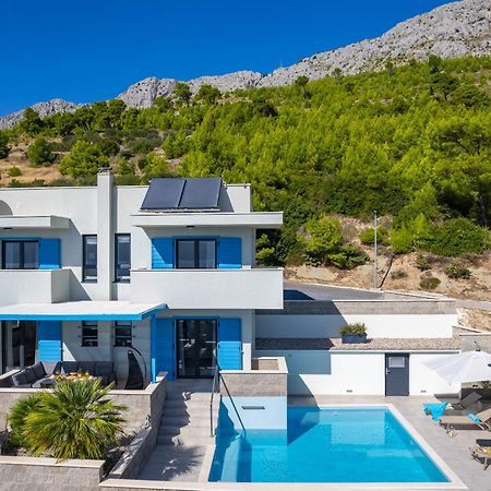 Villa Allegra With 32Msq Heated Pool, 300M Far From Sandy Beaches, Open Sea View Omis Ngoại thất bức ảnh